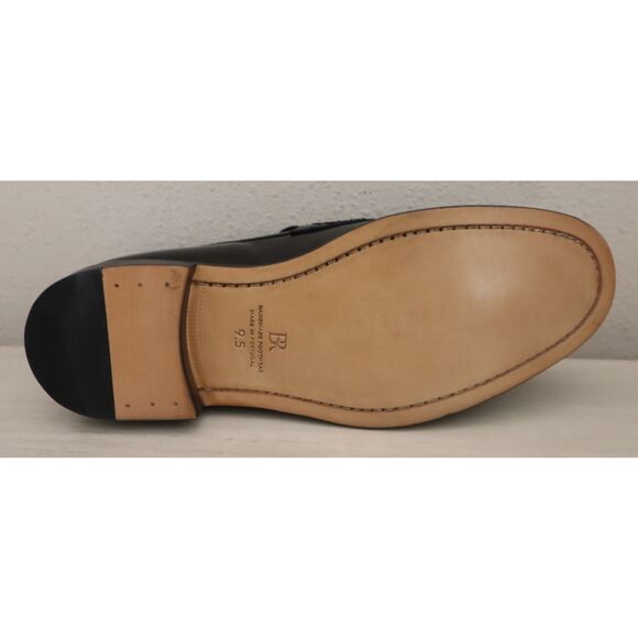 Banana Republic 574359-001 Men's Sz 9.5 Black Leather Amir Penny Loafers - Picture 6 of 10